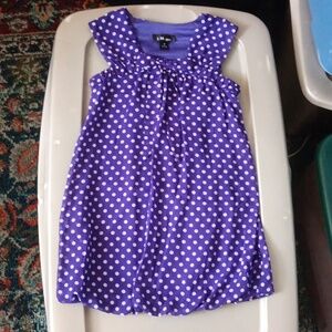 Purple polka dot dress